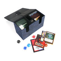 Triple magnetic deck box protector with battery and tokens trays