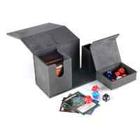 Triple magic deck box with alcove PU flip N tokens tray