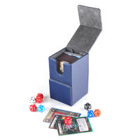 Best board game storage deck box premium PU deck protector with dice tokens trays