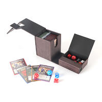 Deck box with battery and tokens trays, premium PU deck protector